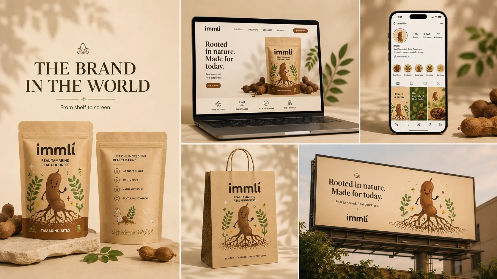 Immli — Packaging Design packaging & visual design mockup 9 by Raghav Chopra